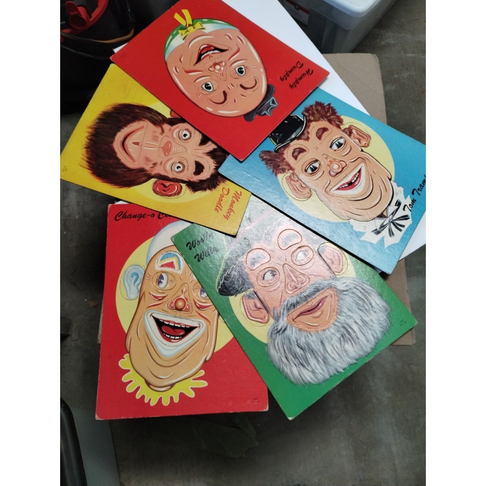 1954 SaalField Fun Maker Change O Clown 6 interchangeable Puzzles Original Box